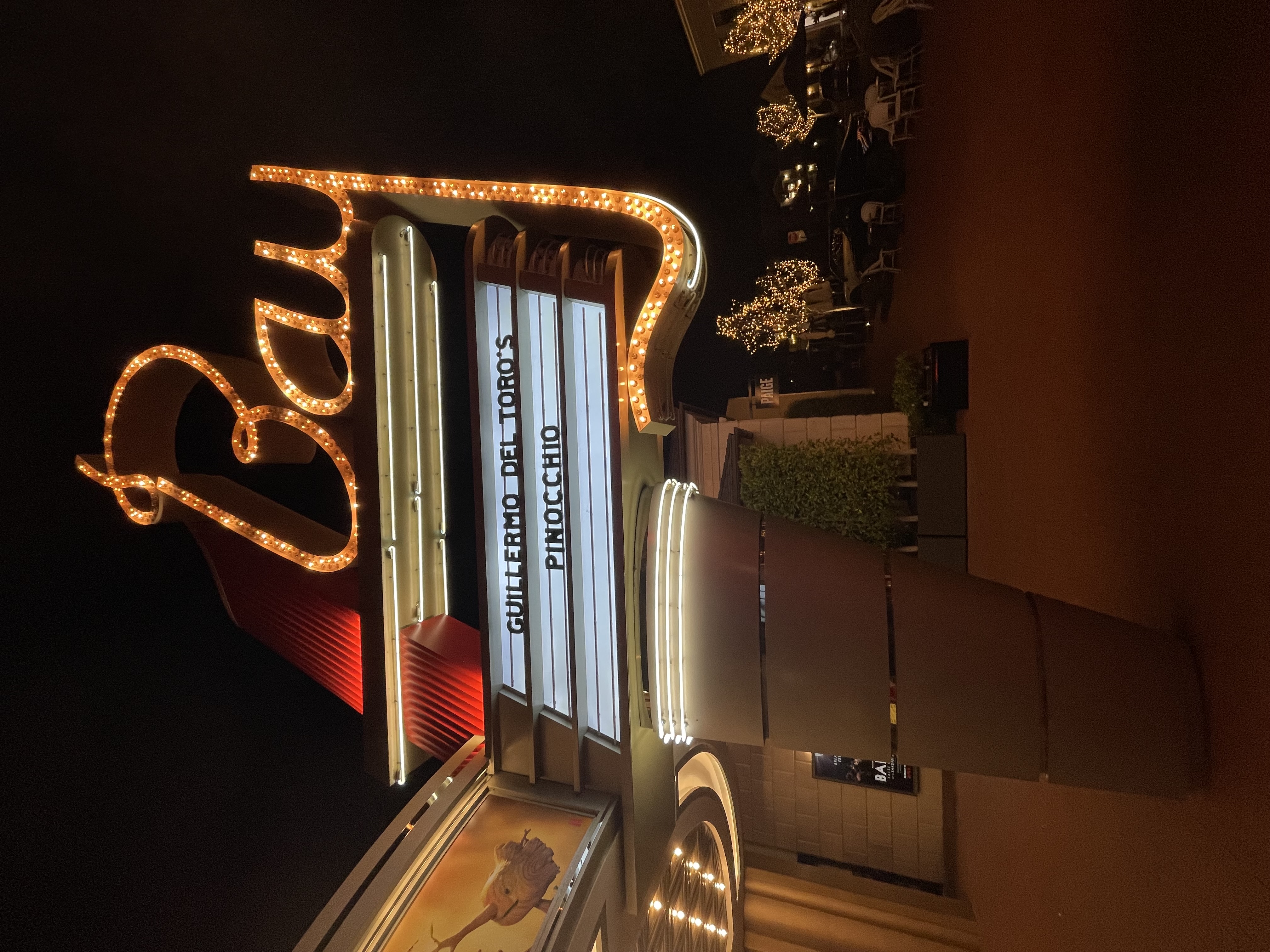 Creative study - Vintage theater marquee with classic bulb lighting